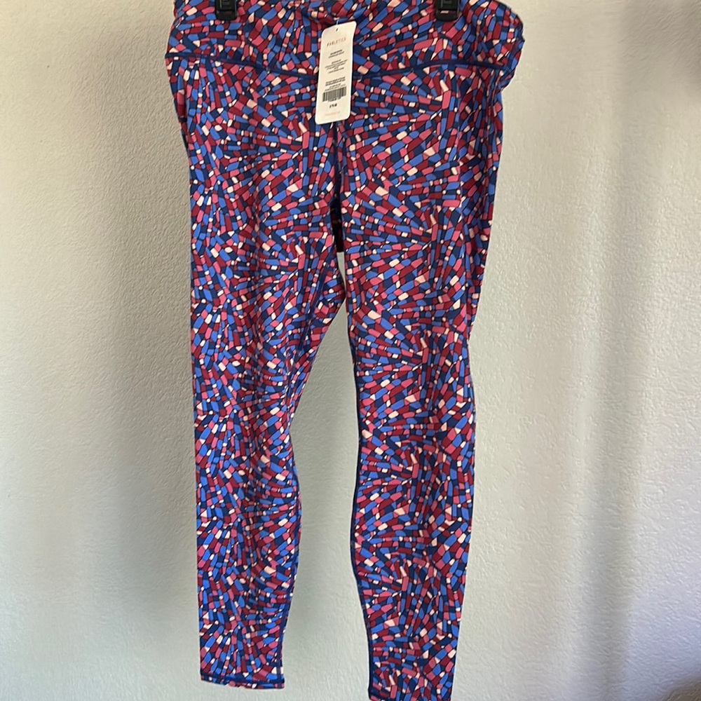 Fabletics mid-rise printed powerhold leggings. Size 1X.